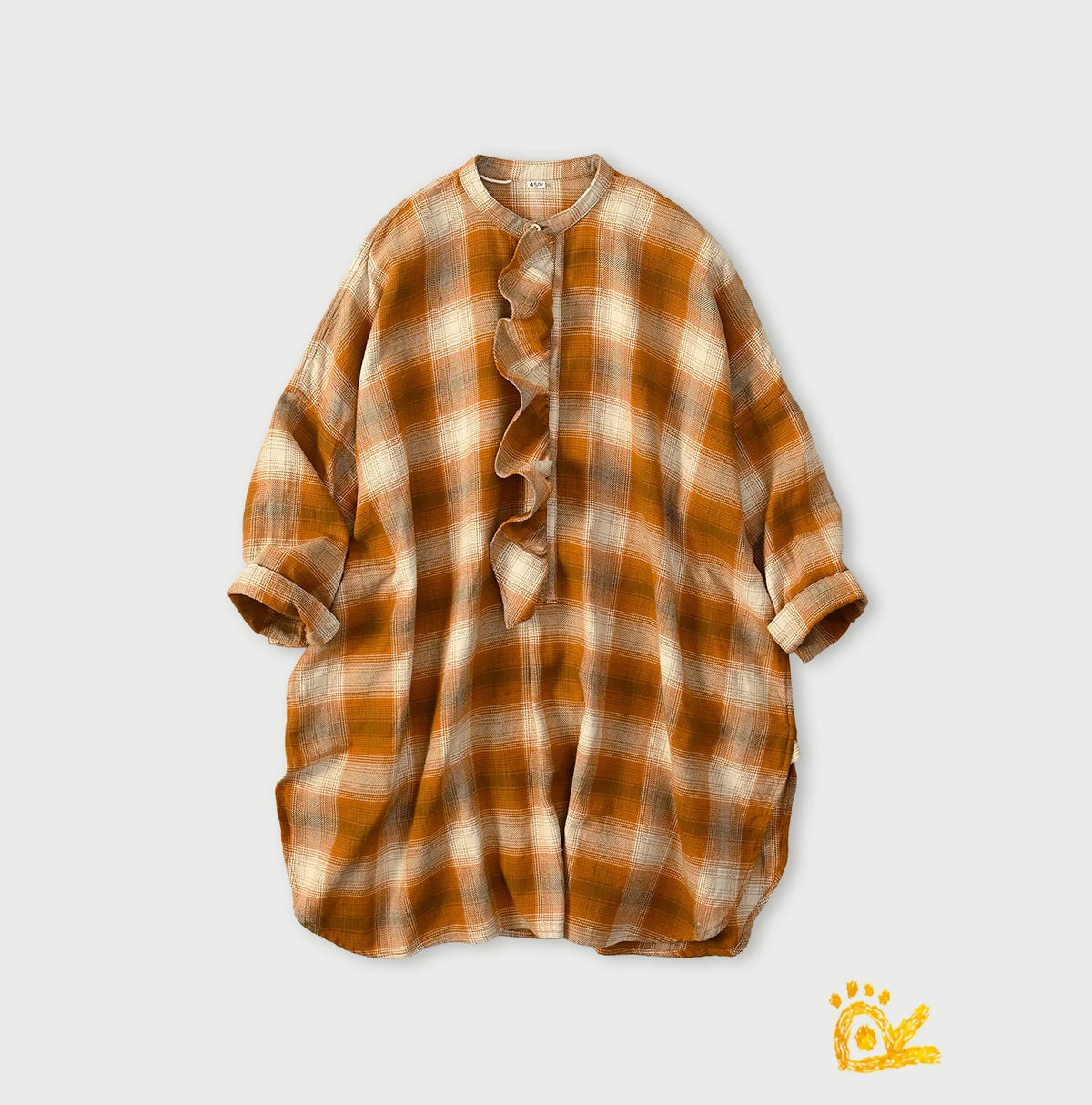 45R ONEONE Treasure Iroiro Check Blouse - Image 3
