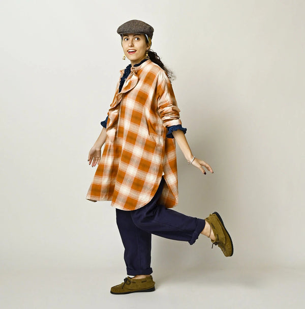 45R ONEONE Treasure Iroiro Check Blouse