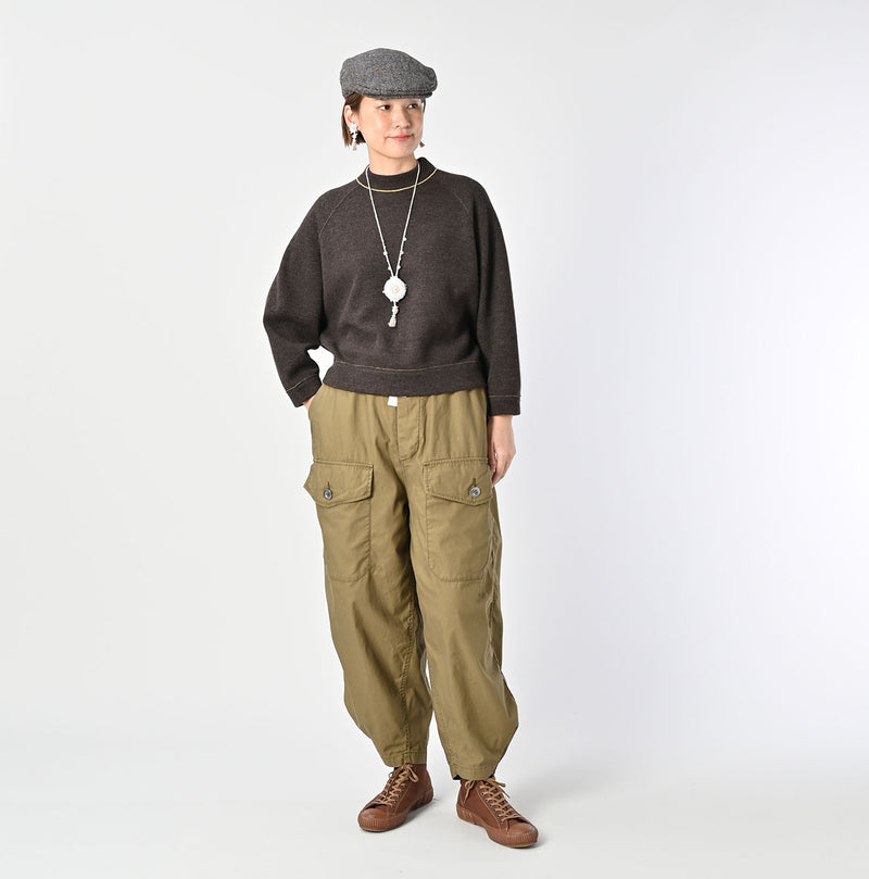 Futatabi 45RPM 908 Embroidery Back Satin Tent Pants