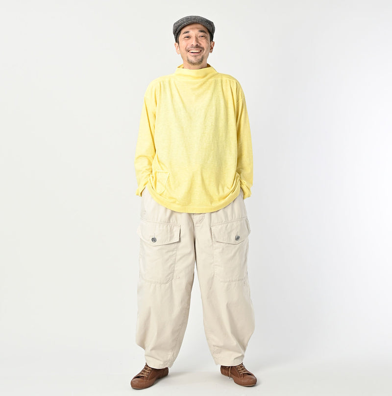 Futatabi 45RPM 908 Embroidery Back Satin Tent Pants