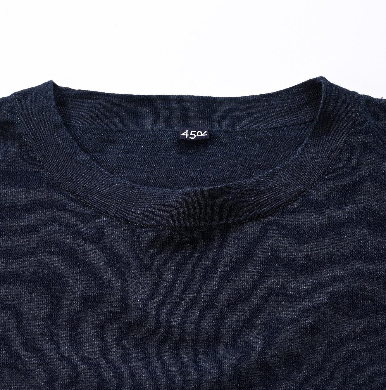 Futatabi Indigo Daily Knit-sewn Ocean Lace T-shirt