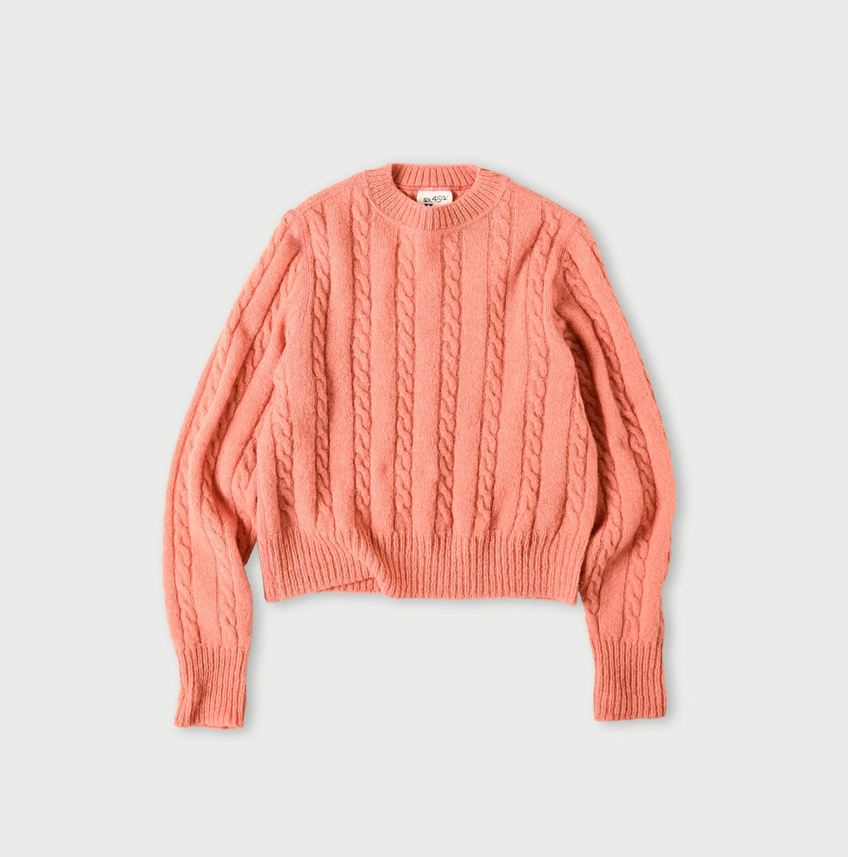 45R Shetland Cable Felted Sweater - Image 4
