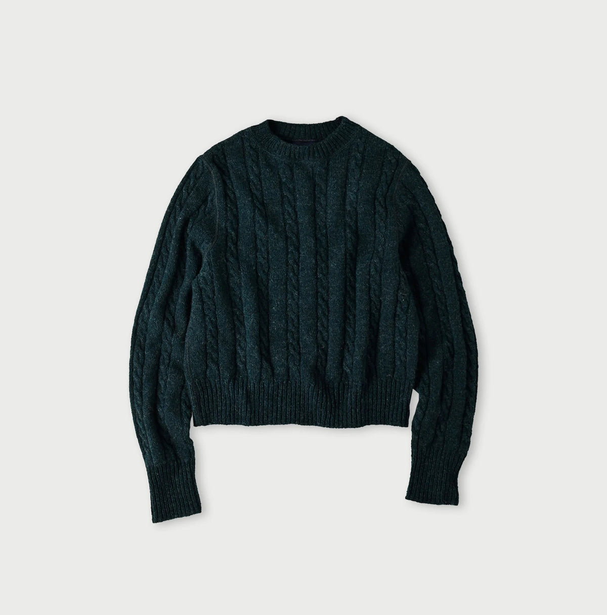 45R Shetland Cable Felted Sweater - Image 5