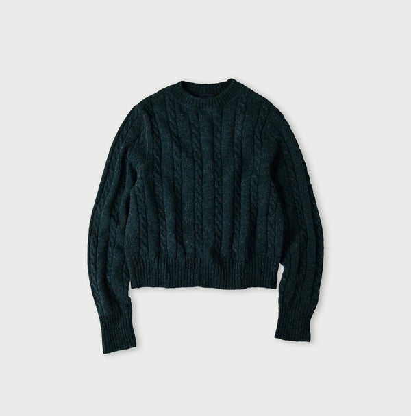 45R Shetland Cable Felted Sweater