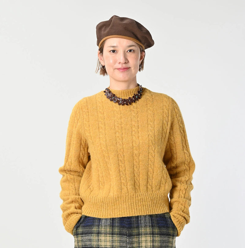 45R Shetland Cable Felted Sweater - Image 10