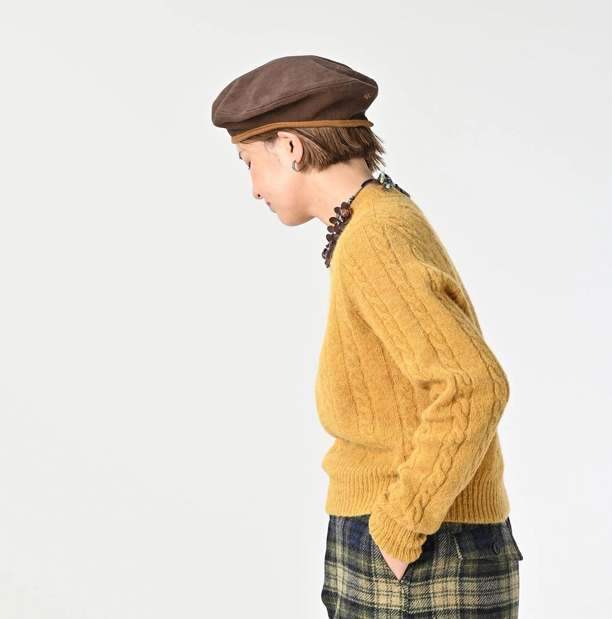 45R Shetland Cable Felted Sweater
