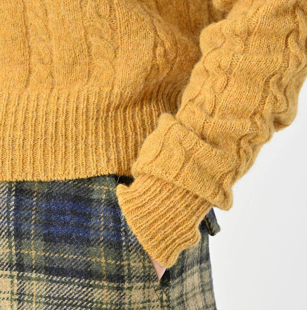 45R Shetland Cable Felted Sweater