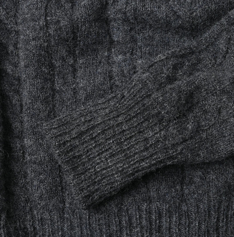 45R Shetland Cable Felted Sweater - Image 20