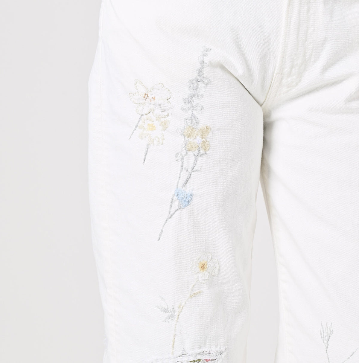 Appare Rye Mugi Denim Crosby5 - Anemone White (34 in)