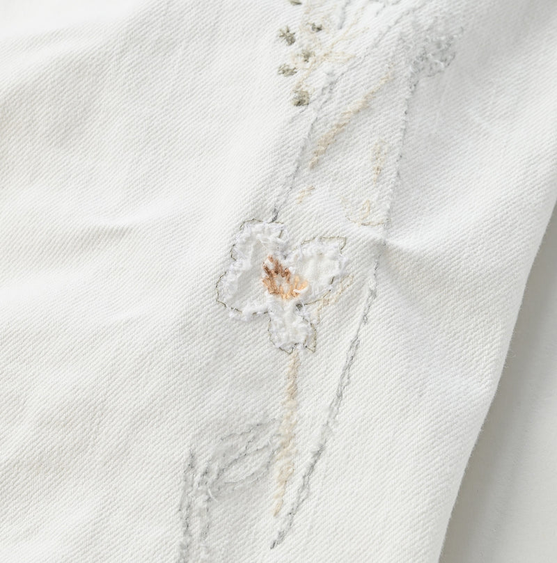 Appare Rye Mugi Denim Crosby5 - Anemone White (34 in)