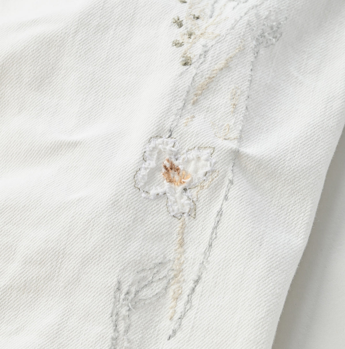 Appare Rye Mugi Denim Crosby5 - Anemone White (34 in)