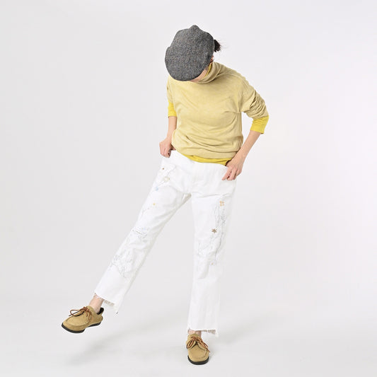 Appare Rye Mugi Denim Crosby5 - Anemone White (34 in)