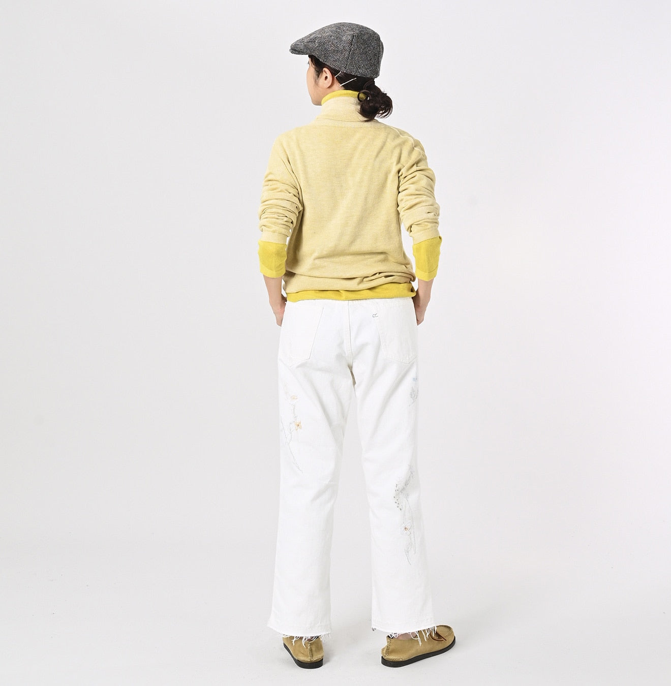 Appare Rye Mugi Denim Crosby5 - Anemone White (34 in)