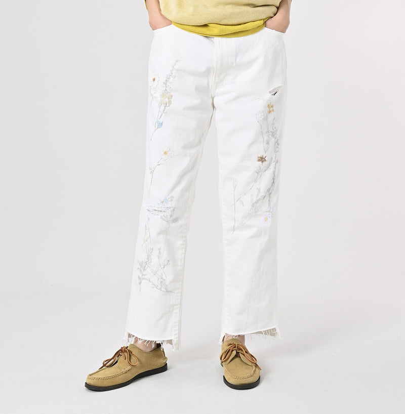 Appare Rye Mugi Denim Crosby5 - Anemone White (34 in)