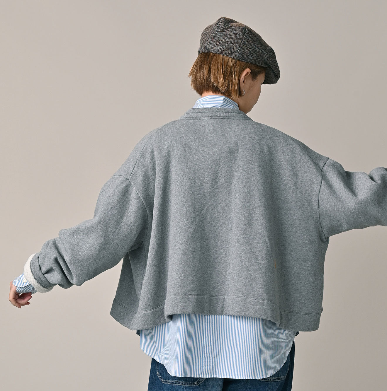 45R ONEONE Cotton Fleece Bolero (Top-dyed)