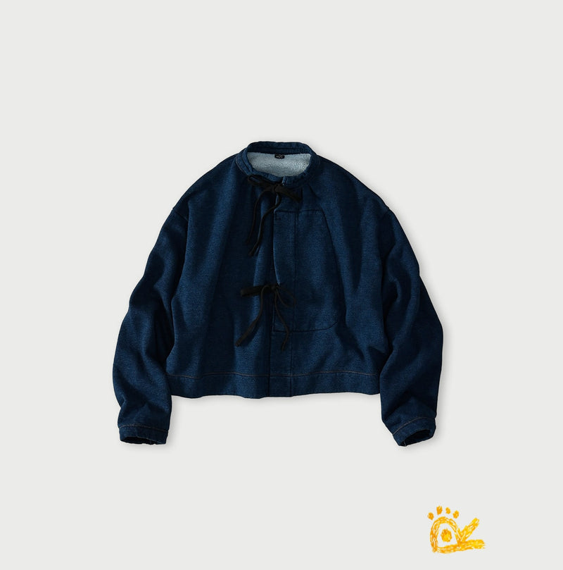45R ONEONE Indigo Cotton Fleece Bolero