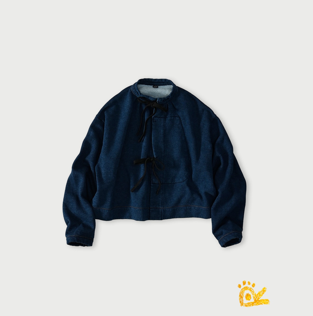 45R ONEONE Indigo Cotton Fleece Bolero