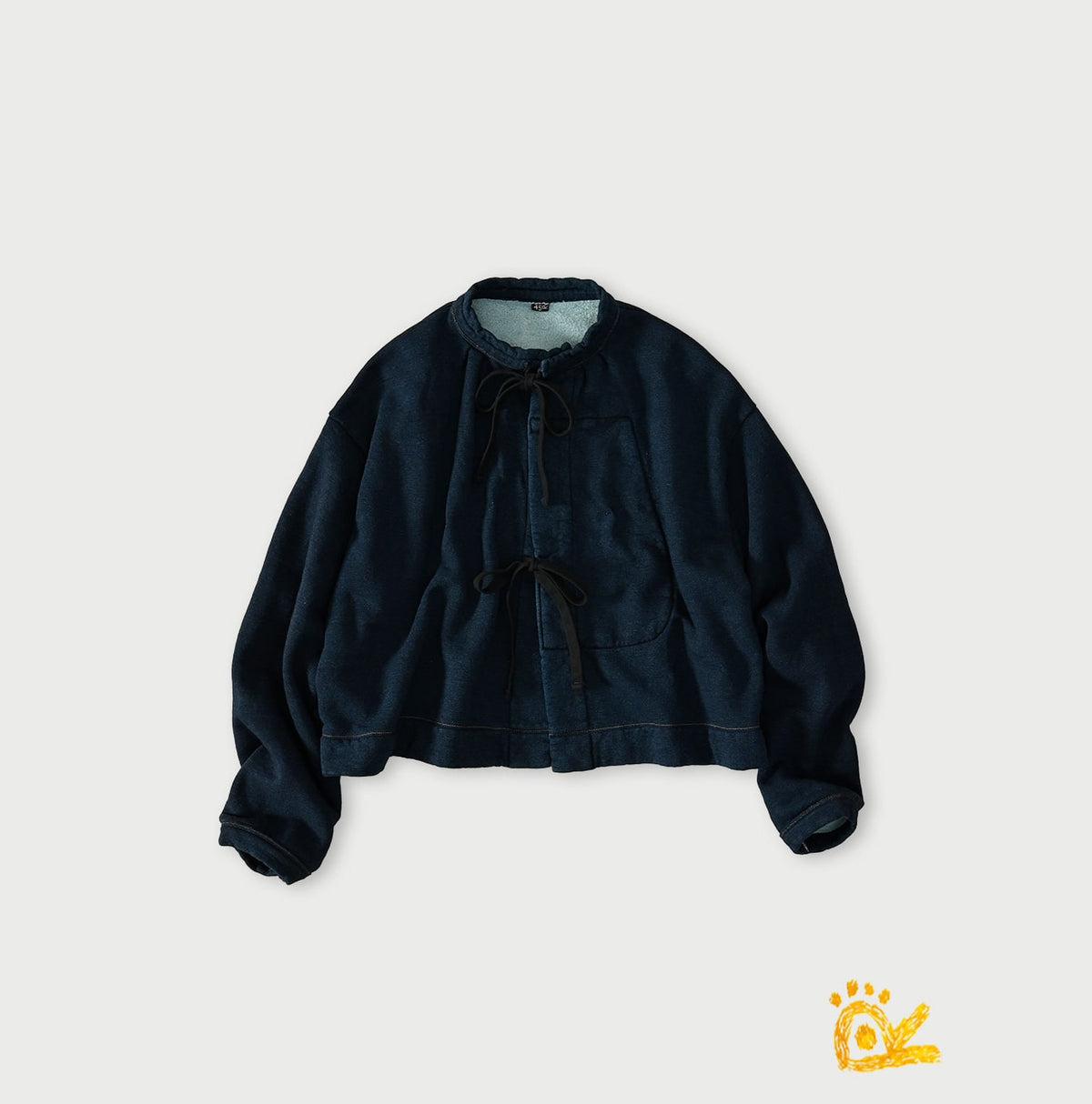 45R ONEONE Indigo Cotton Fleece Bolero