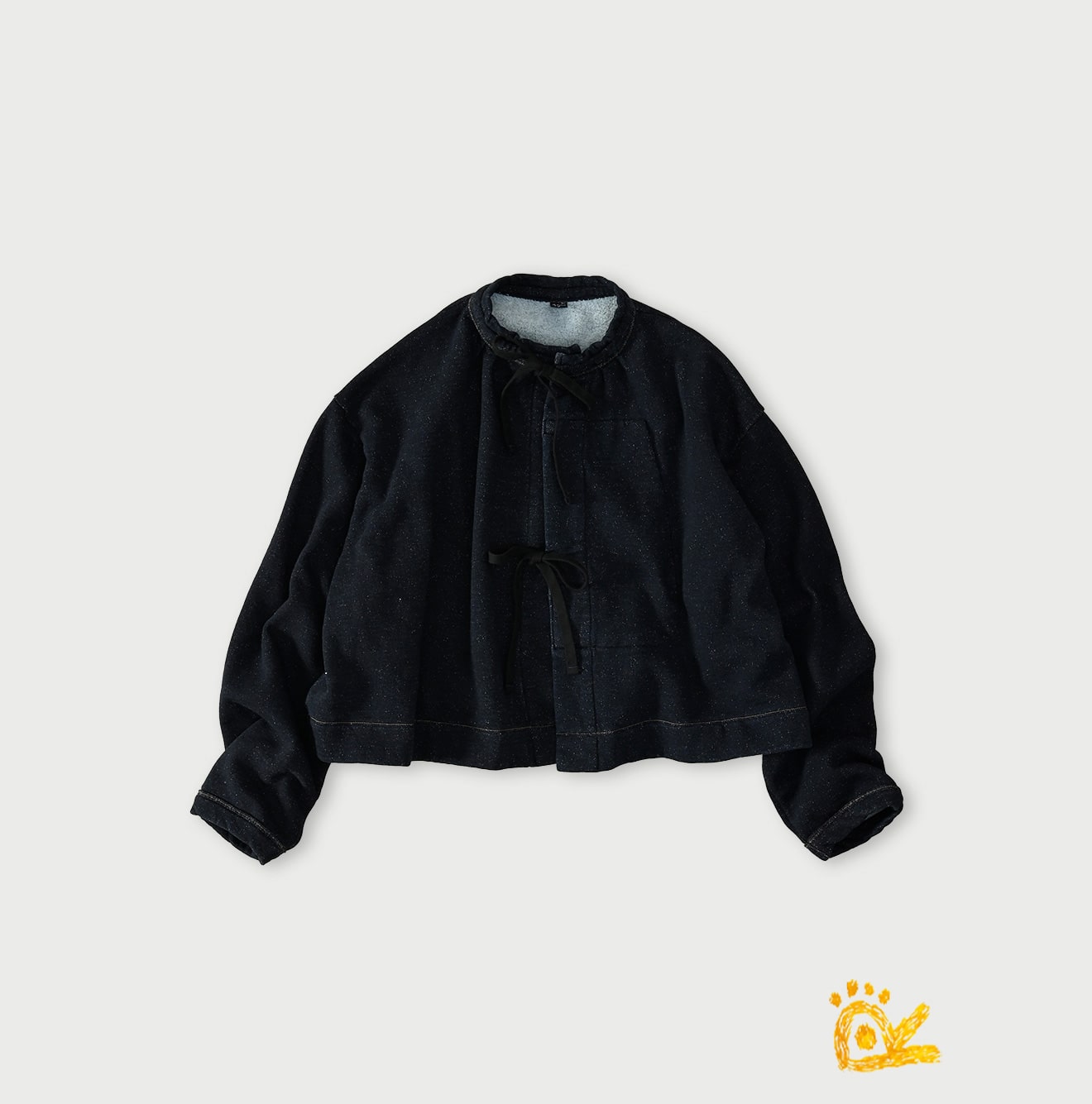 45R ONEONE Indigo Cotton Fleece Bolero