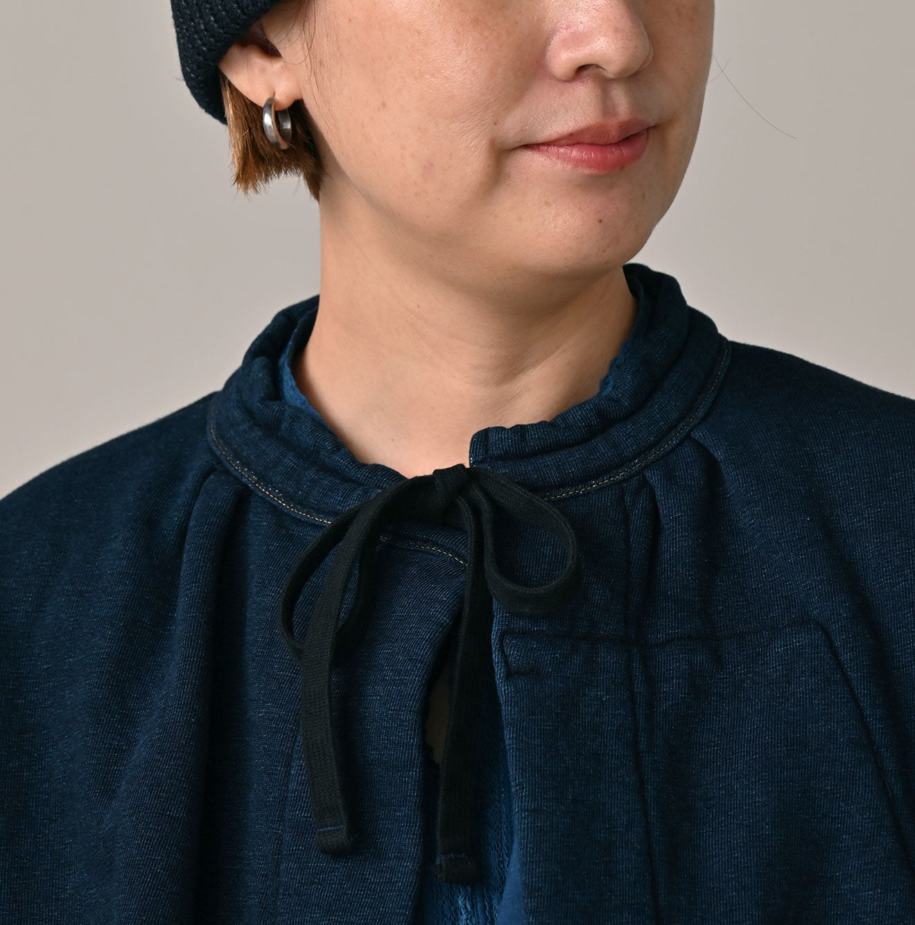 45R ONEONE Indigo Cotton Fleece Bolero