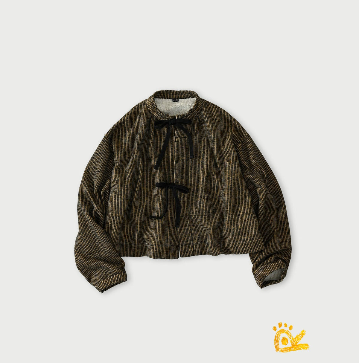 45R ONEONE Indigo Hickory Cotton Fleece Bolero