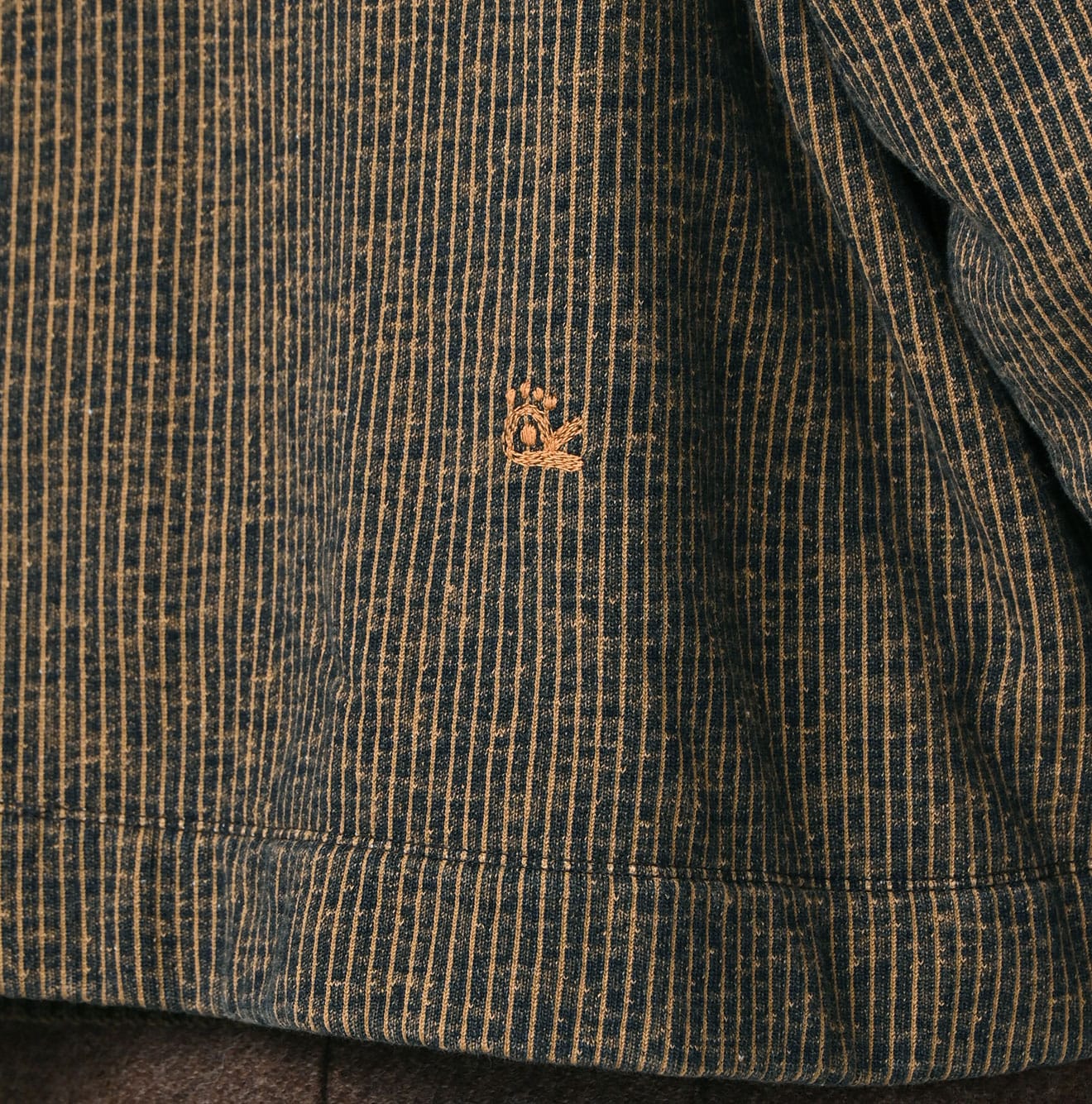 45R ONEONE Indigo Hickory Cotton Fleece Bolero