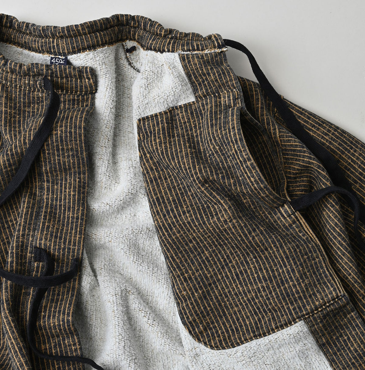 45R ONEONE Indigo Hickory Cotton Fleece Bolero