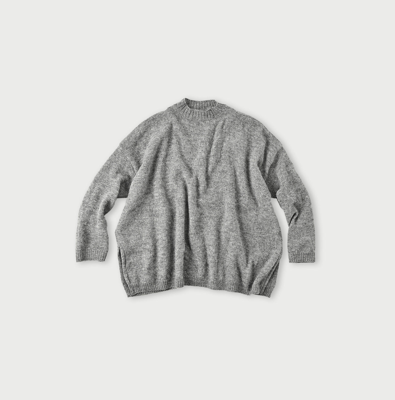 Shetland Super Gauze Big Slit Sweater