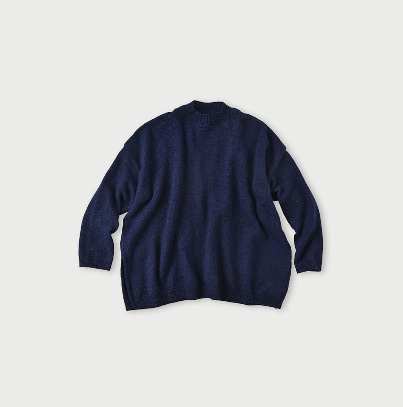 Shetland Super Gauze Big Slit Sweater