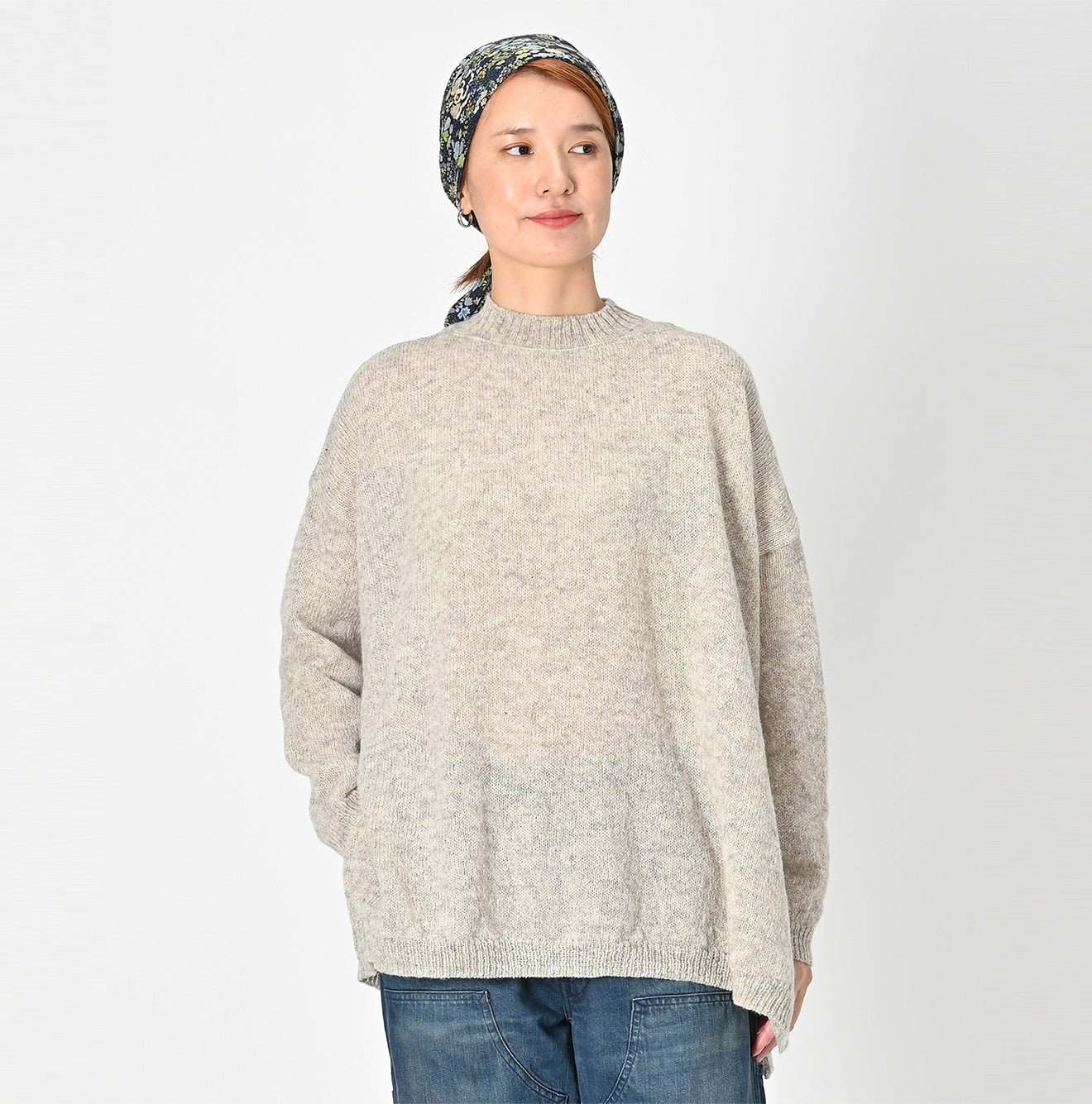 Shetland Super Gauze Big Slit Sweater 45R GLOBAL