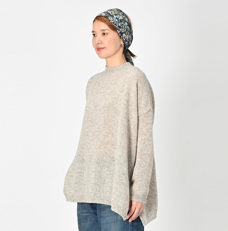 Shetland Super Gauze Big Slit Sweater