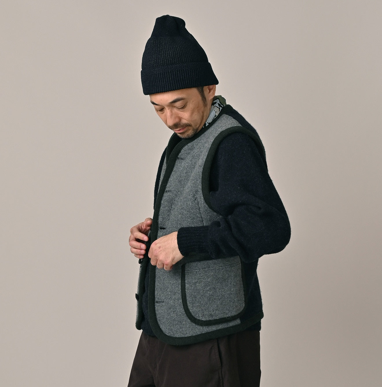 45R woolベスト Felted Knit Tyrolean 908 Vest | 45R Official Online Store – 45R GLOBAL