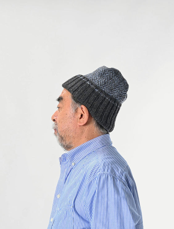 Shetland Herringbone Knit Cap