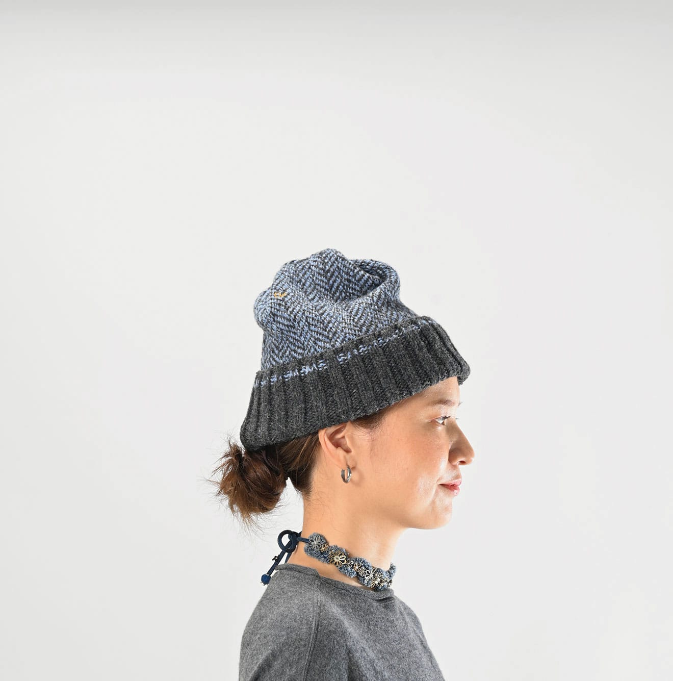 45R Shetland Herringbone Knit Cap