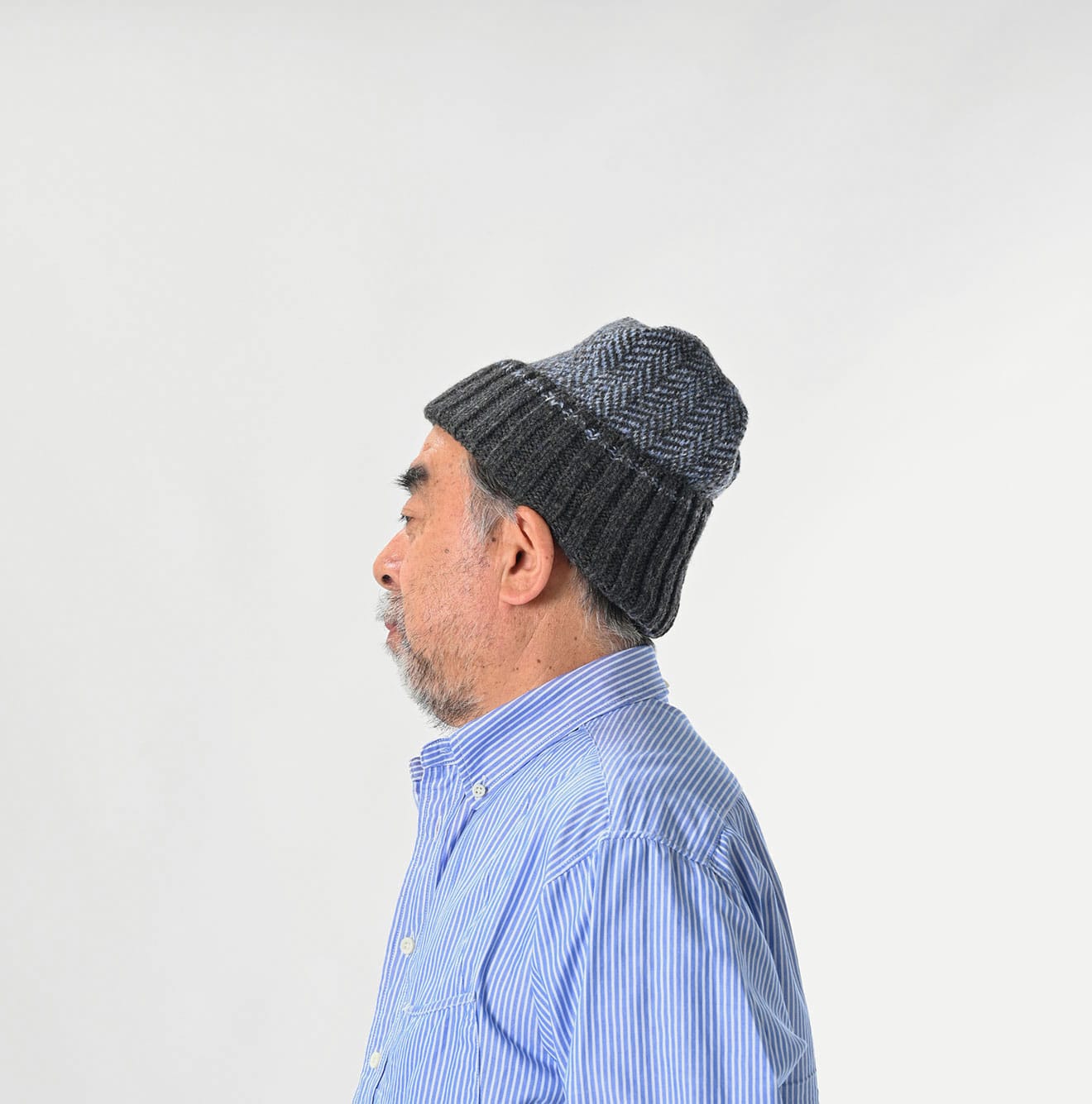 45R Shetland Herringbone Knit Cap