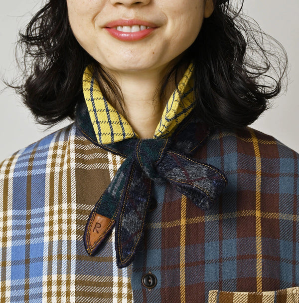 45R Felted Jacquard Patchwork Tie