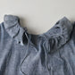 45R Ai Indigo Dungaree Khadi Frilled Collar Blouse