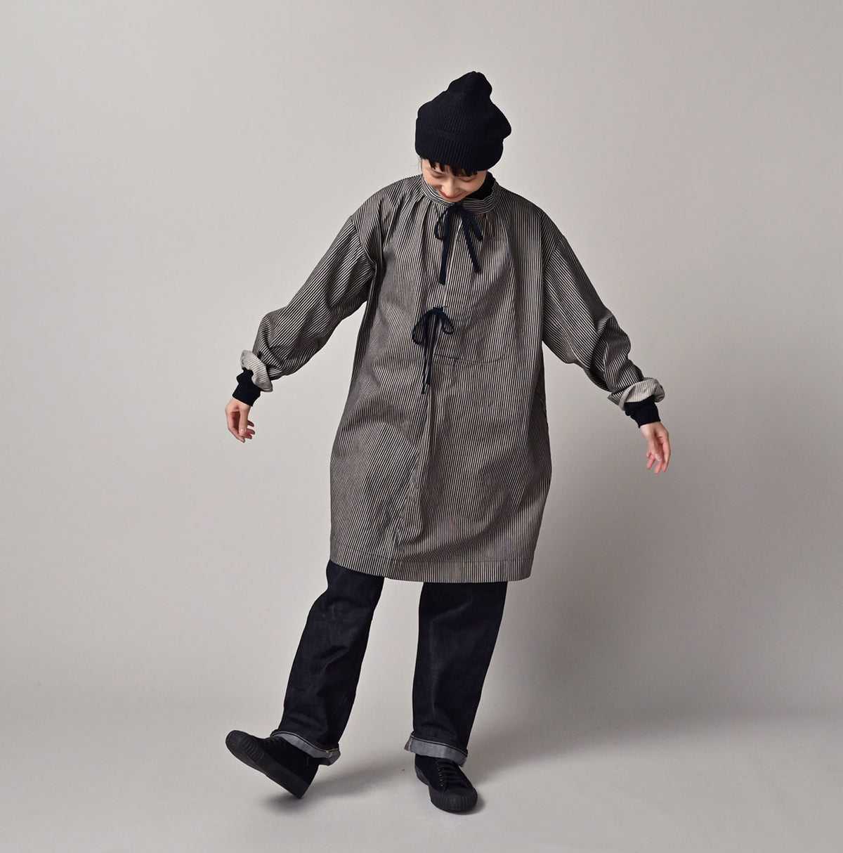 ONEONE Indigo Hickory Military Smocking Shirt