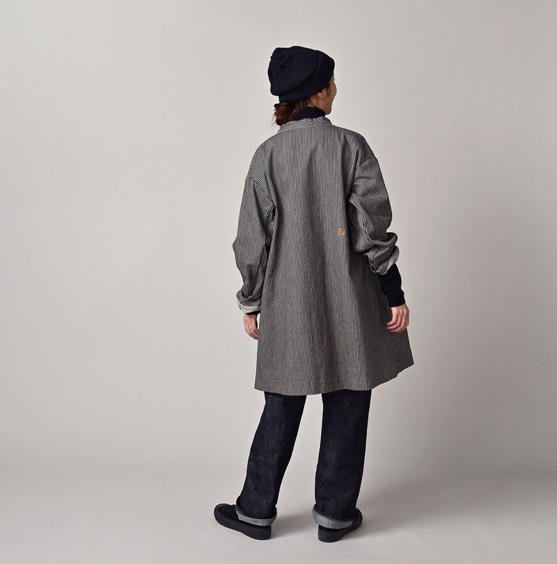 ONEONE Indigo Hickory Military Smocking Shirt - Image 4