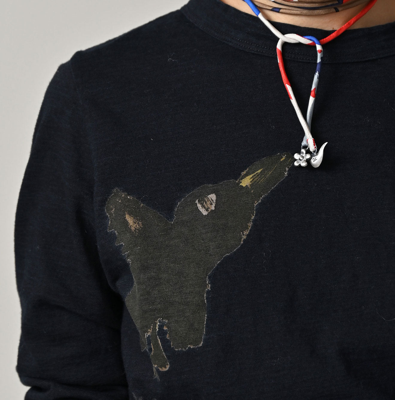 Futatabi Indigo PEPE Betouch Square T-shirt