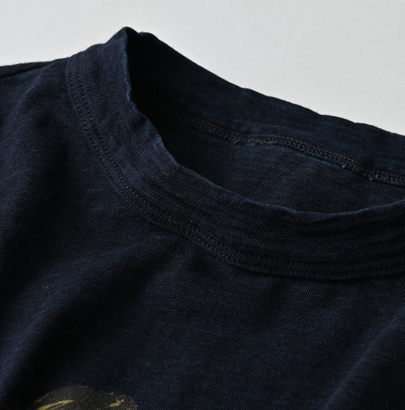 Futatabi Indigo PEPE Betouch Square T-shirt