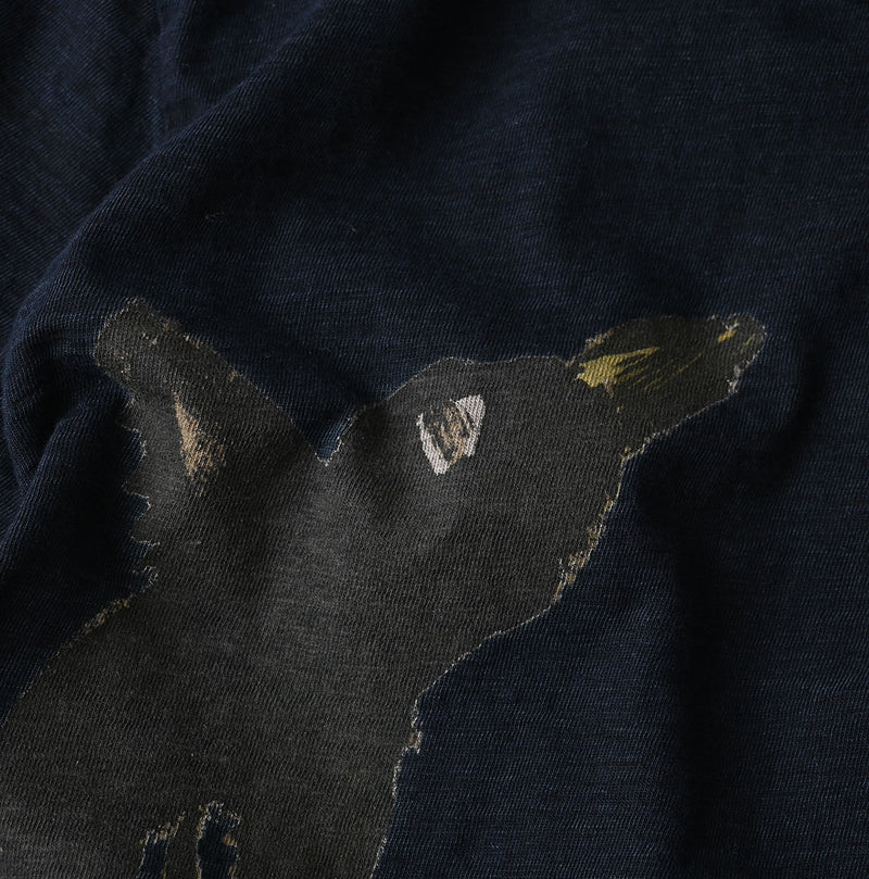 Futatabi Indigo PEPE Betouch Square T-shirt