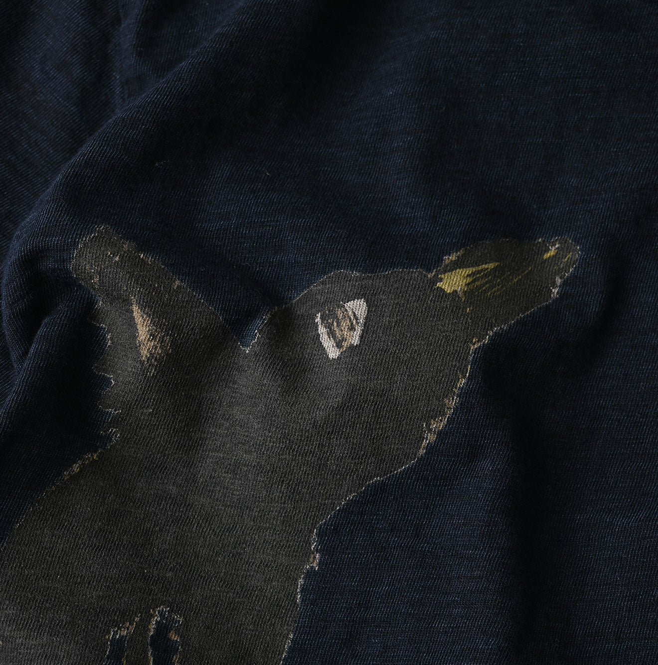 Futatabi Indigo PEPE Betouch Square T-shirt