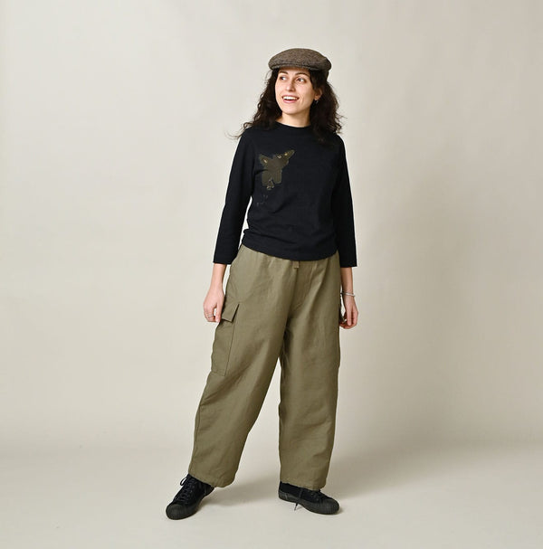 Futatabi Indigo PEPE Betouch Square T-shirt