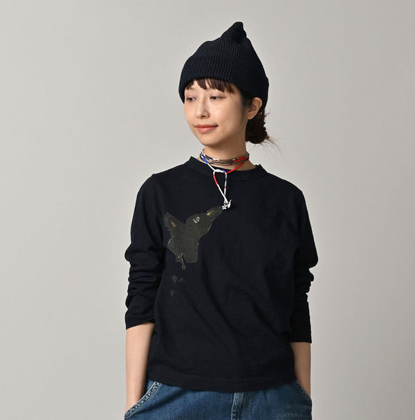 Futatabi Indigo PEPE Betouch Square T-shirt