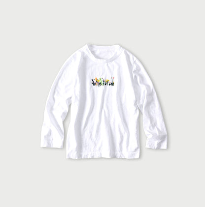 Futatabi Hacci Embroidery Square T-shirt