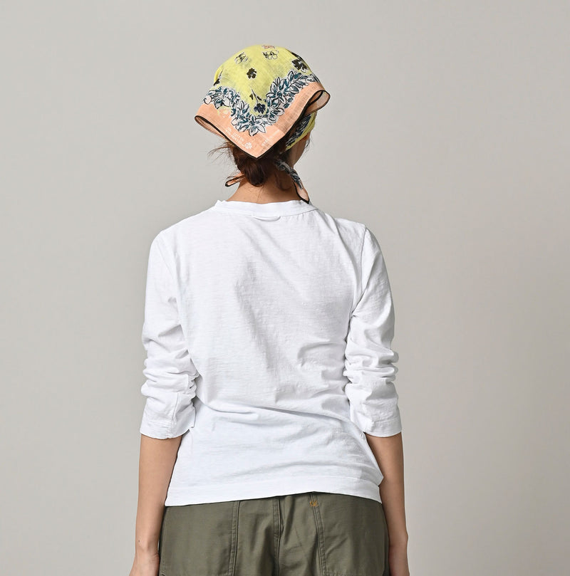 Futatabi Hacci Embroidery Square T-shirt