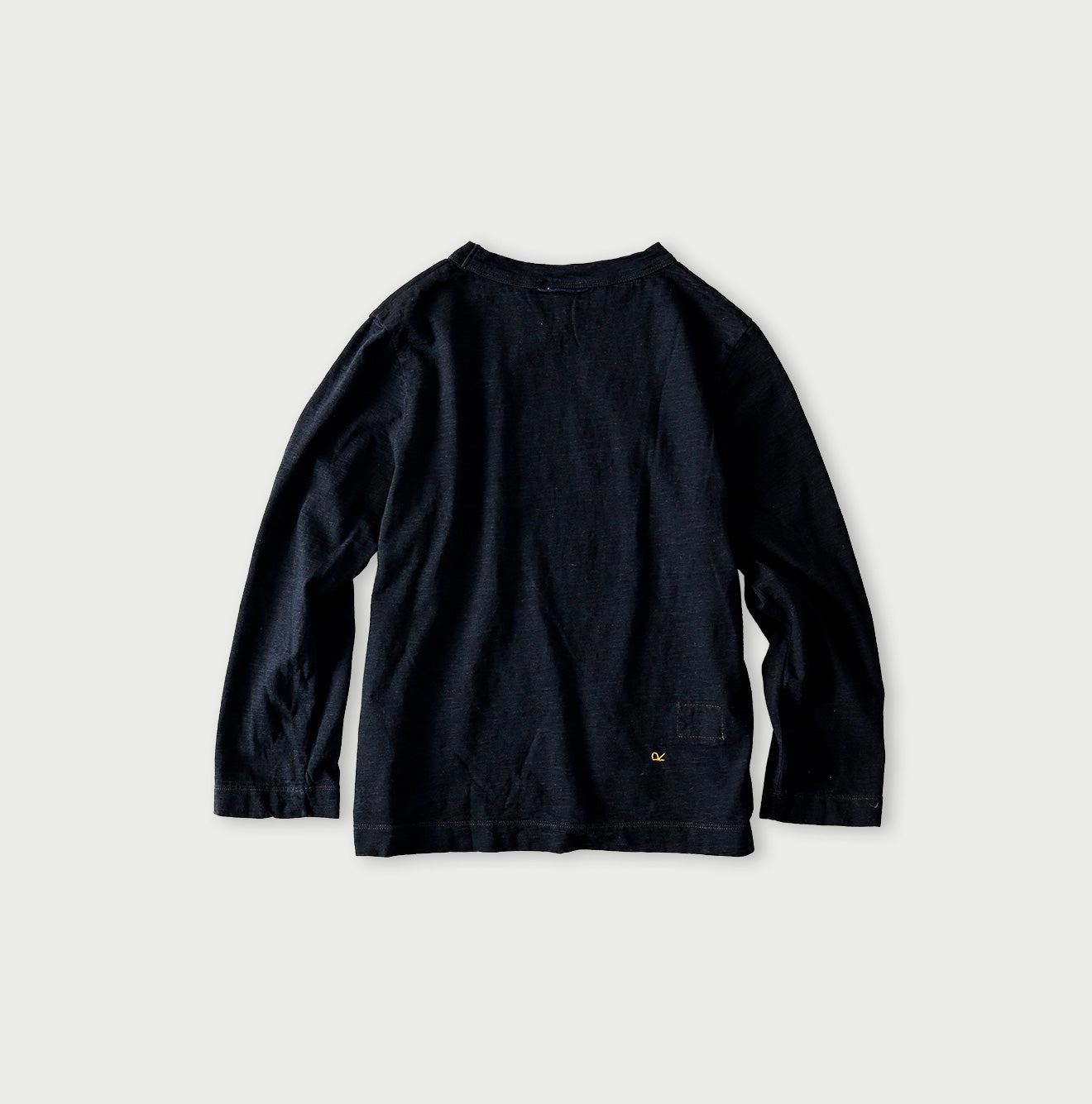 Futatabi Indigo Hacci Embroidery Square T-shirt