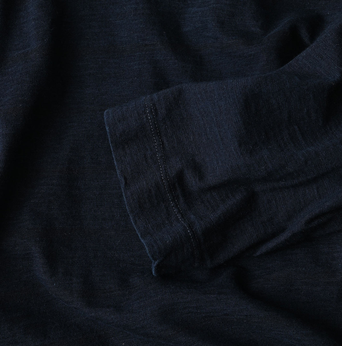 Futatabi Indigo Hacci Embroidery Square T-shirt