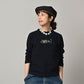 Futatabi Indigo Hacci Embroidery Square T-shirt